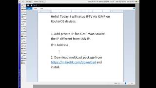 How to setup IPTV (IGMP) on Mikrotik RouterOS