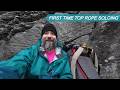 My First Attempt at Top Rope Soloing - Rock Climbing at the Mull of Kintyre in Scotland
