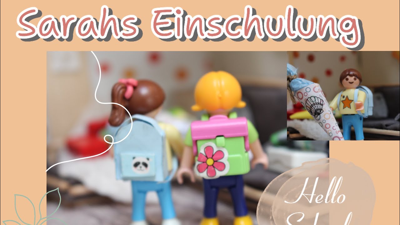  Foto zu Sarahs Einschulung 🎒🤍🥰// Playmobil Familie Bunt 🍪 - YouTube 
