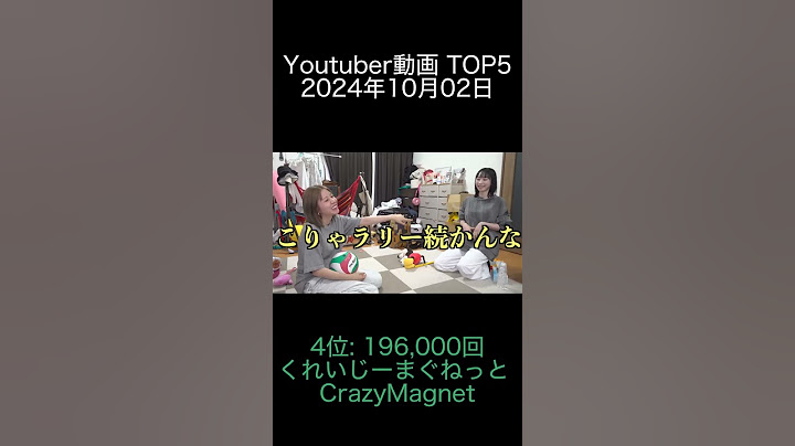 2024年10月02日 Youtuber動画ランキング TOP5 東海オンエア 朝倉未来 Mikuru Asakura コムドット