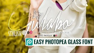 Easy Photopea Gradient Glass Font by AS Malik || Ali Raza Editxx