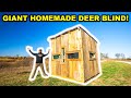 Building a GIANT Homemade DEER HUNTING Blind with SCRAP WOOD!!!