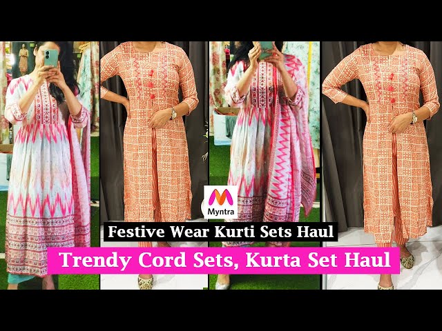 Buy Jaipur Kurti Women Mustard Brown & Maroon Printed Kurta With Palazzos - Kurta  Sets for Women 9000271 | Myntra