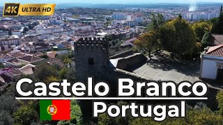 🇵🇹 Explore Castelo Branco , Portugal | 4K Walking Tour of Gardens, Streets & Heritage