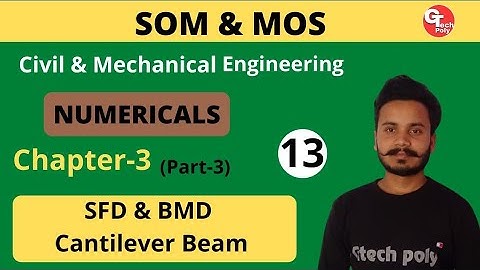 SOM | MOS | Lecture-13 | SFD and BMD of Cantilever Beam | polytechnic 3rd Semester.