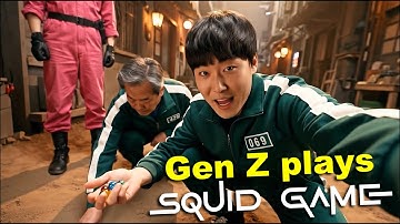 If Gen Z Played Squid Game (AI Vlog 1): Mingle, Marbles, Red Light #squidgame #aivlog #veo3