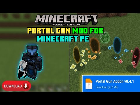 Portal Gun Mod Download In Minecraft PE | Portal Gun Addon For MCPE | 1.18 + | 2022