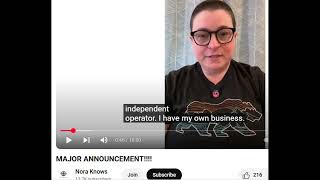 Youtuber Nora Panics And Begs For Money-The Legal Wars Of Sptv Get More Weird Than Even Scientology?