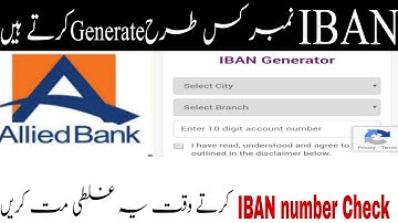 How to get IBAN number Allied Bank? How to generate IBAN number Allied Bank? Allied Bank helpline