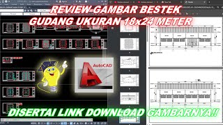 Contoh Gambar Kerja Gudang  Konstruksi Baja