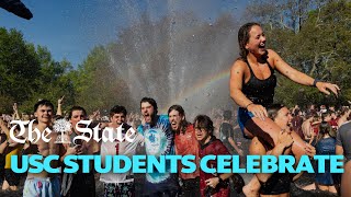 University Of South Carolina Students Celebrate Women’s Basketball Win On Campus