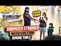 Surprised Stranger With Hand-built Dining Table