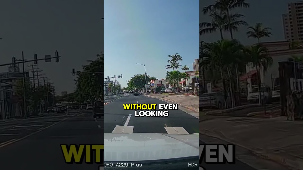 Pedestrian Walks Into Traffic Without Looking! 😳