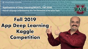 Fall 2019 Kaggle Competition for Applications of Deep Learning (8.5)
