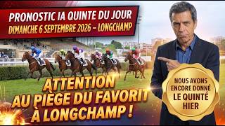 QUINTE IA PREDICTION FOR SUNDAY, SEPTEMBER 6, 2026 – LONGCHAMP: BEWARE OF THE FAVORITE TRAP! screenshot 4