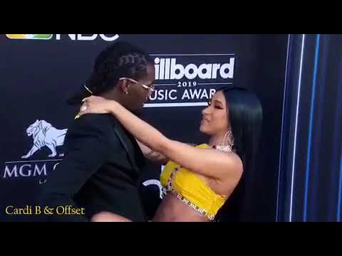 Cardi B and offset sex kiss.