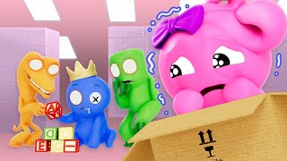 PINK Is SCARED Of Rainbow Friends?! What Happened?! Rainbow Friends Back Story | Rainbow Friends 3D