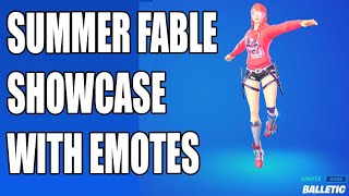 Summer Fable Skin Showcase With Best Emotes - Fortnite