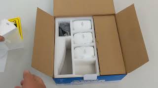 Hiseeu solar security cameras kit base station unboxing Amazon CCTV WiFi Home Work Remote HD local
