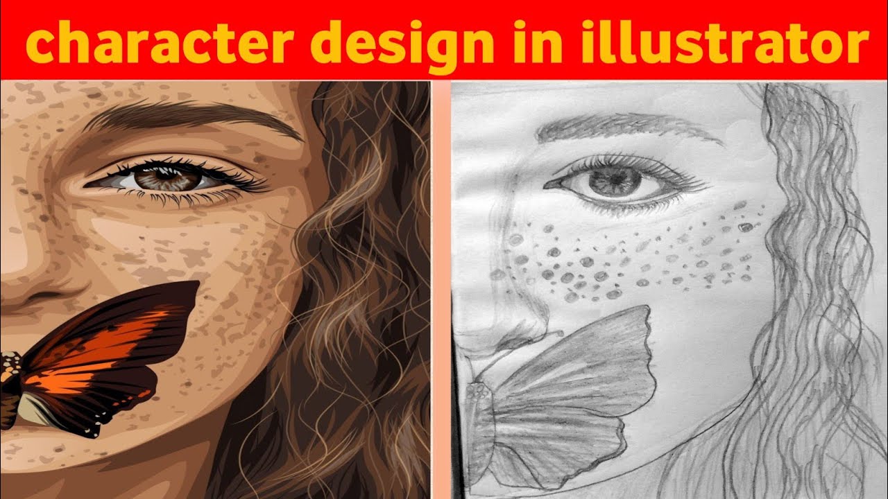 How to draw character illustrator🎗️|how to make Character illustrator ...