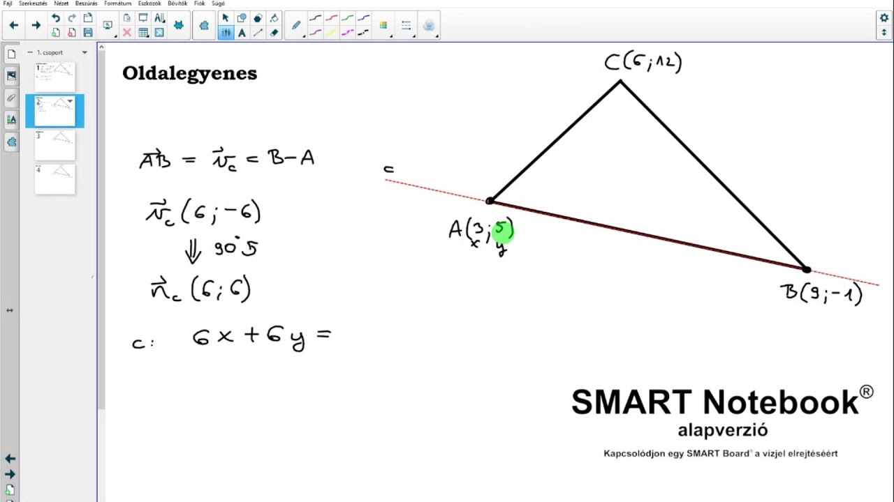 Egyenesek a háromszögben