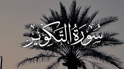 سورة التكوير كاملة مكتوبة بصوت القارئ-ياسر الدوسري -.