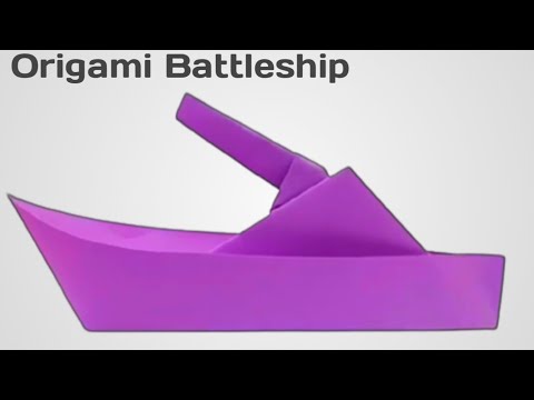 Origami Battleship | How to Make a Simple Origami Boat | Paper Boat ...