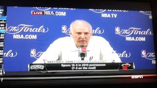 Coach Gregg Popovich Game 7 Pregame Interview
