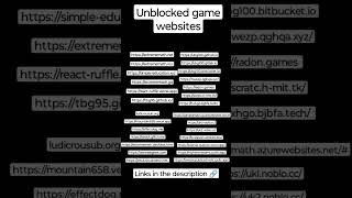 u n b l o c k e d game websites for 2023