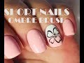 Short nails with ombre nail art