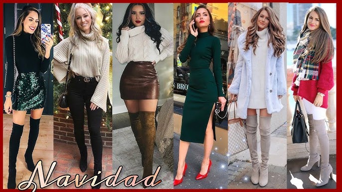 OUTFITS PARA NAVIDAD 2024, elegantes y casuales MODA MUJER