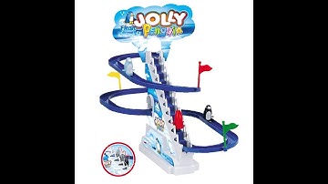 Penguin Roller Coaster : Jolly Penguins Slide and Climb Battery operated Toy with Music