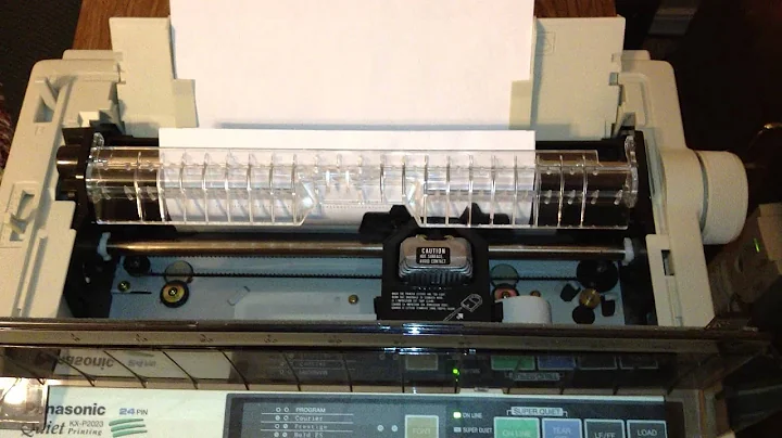 Old Panasonic Quiet KX-P2023 Printing Text on Paper