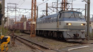JR貨物 EF66 132号機+コキ23B 吹A18仕業[66レ] 東京タ行 小田第三踏切 通過！