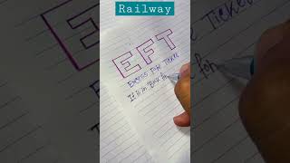#EFT #excess #fare #Ticket #Railways