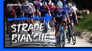 Demi Vollering Beats Team-Mate in Thrilling Sprint Finish | Strade Bianche Highlights | Eurosport