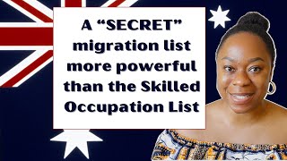 This 'SECRET' list is MORE POWERFUL than the Skilled Occupation List for Australia migration.