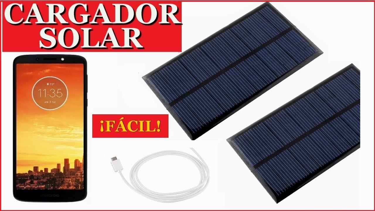 Como hacer un cargador solar USB para celular - fácil y rápido - YouTube