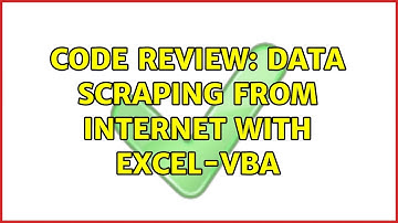 Code Review: Data scraping from Internet with Excel-VBA