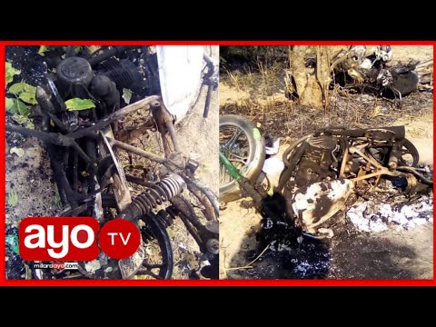 WATUMISHI WA SERIKALI WANUSURIKA KUCHOMWA MOTO GARI PIKIPIKI VYATEKETEA DEREVA ALILALA