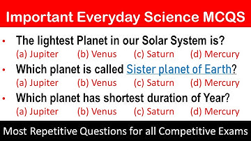 Most Important & Repetitive Everyday Science MCQS| 50 Everyday Science mcqs for FPSC PPSC NTS MPT