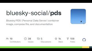 GitHub - bluesky-social/pds: Bluesky PDS (Personal Data Server) container image, compose file, an...