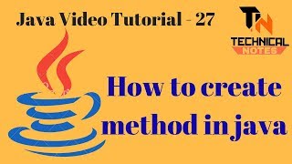 How to create method in java