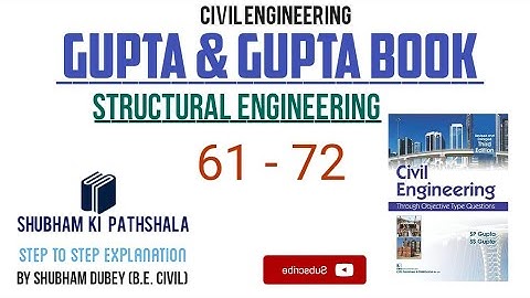 structural analysis |(61-72) gupta & gupta book solution |step to step explanation |by SHUBHAM DUBEY