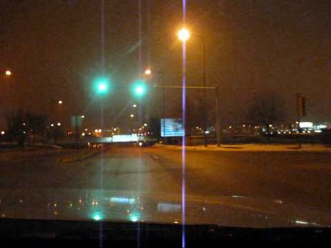 O'hare airport drive at night