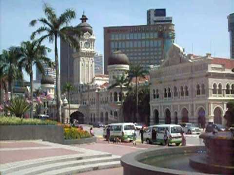 Central Square, Fountain, and Flagpole - Kuala Lumpur; Malaysia