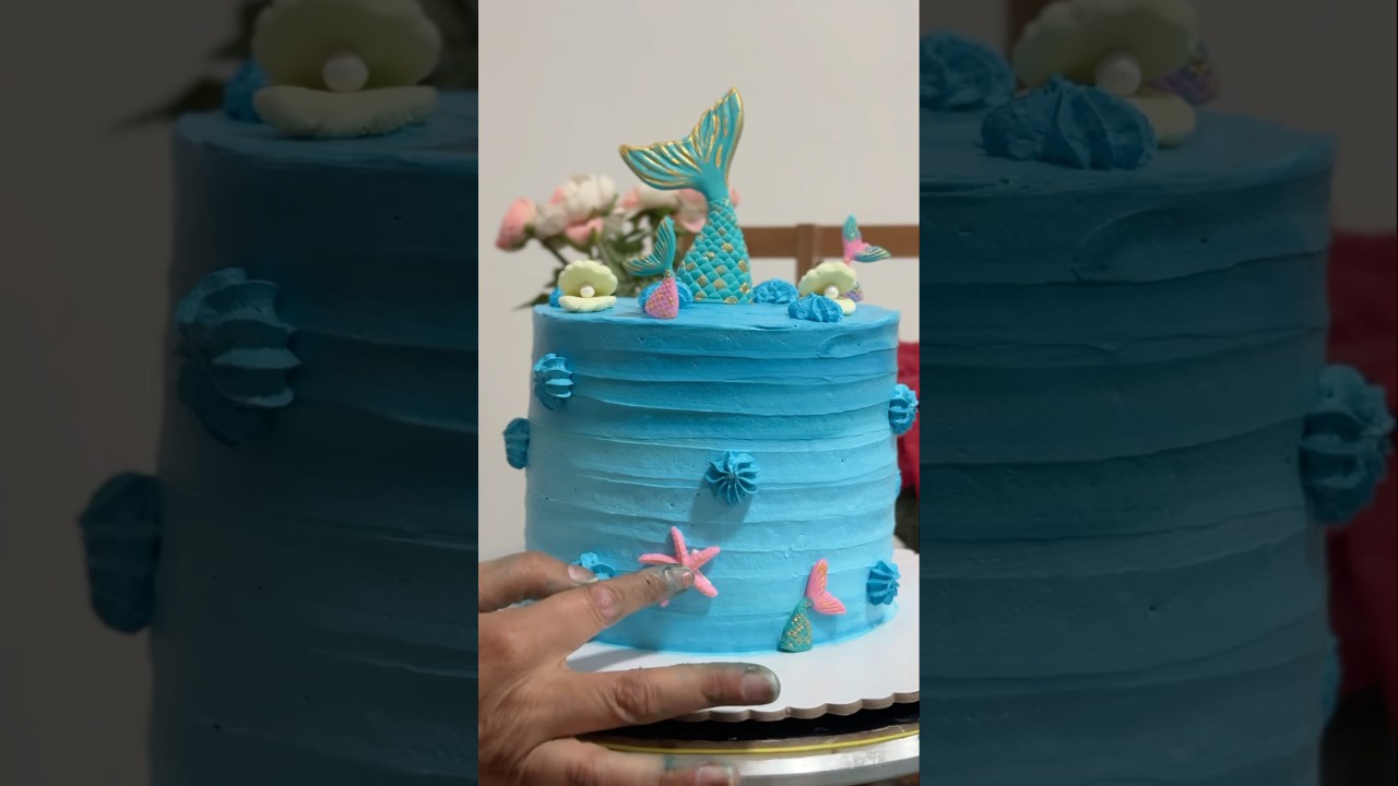 Dive Into This Ocean Cake! Fishes, Pearls & Fantasy Awaits! 🐠✨🎂