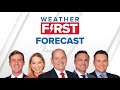 Weather First forecast: Scattered rain, thunder Monday and Tuesday