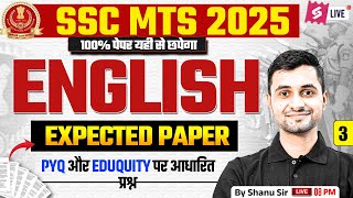 SSC MTS English Classes 2025 | SSC MTS 2025 Expected Paper | MTS English by Shanu Sir | Testbook #3