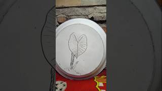 cara mudah menggambar daun talas. #shorts #art #dauntalas